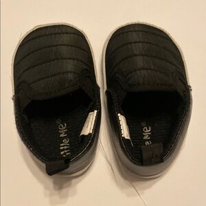 Little Me Black Slip-On Infant Shoes Size 1